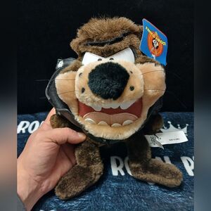 Looney Tunes Tazmanian Devil Plush Leather Jacket Biker Looney Tunes 1997 NWT